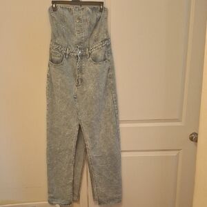 High-Waisted Acid Wash Jeans